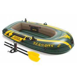 INTEX 68347 Seahawk 2 Schlauchboot Boot Set Paddelboot Ruderboot Angelboot Pumpe