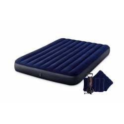 INTEX 64765 Luftbett Gästebett Classic Downy Blue Queen Set 4 Teilig